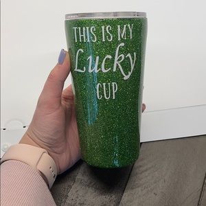 Custom glitter tumbler